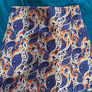 Pennington & Bailes orange & blue skirt, size 6.  Perfect for college game day.
